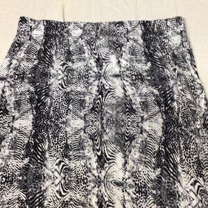 Christopher & Banks Black and White A-Line Skirt